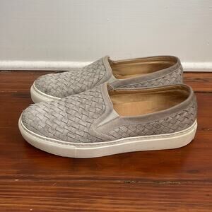 M. GEMI Cherchio Nubuck leather woven slip on sneaker loafers sz 39.5